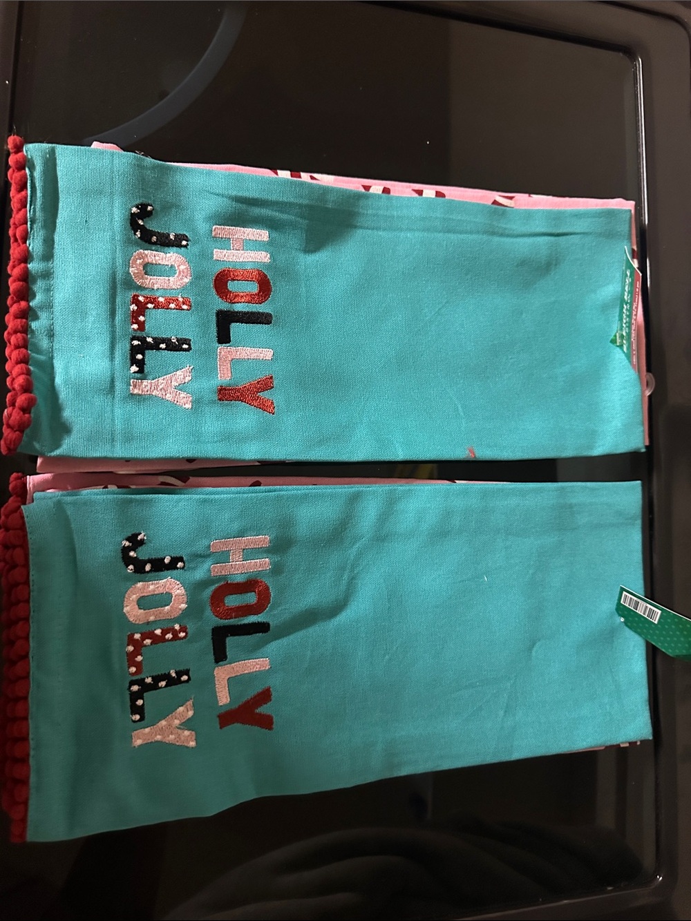 'Holly Jolly' Festive kitchen towel set